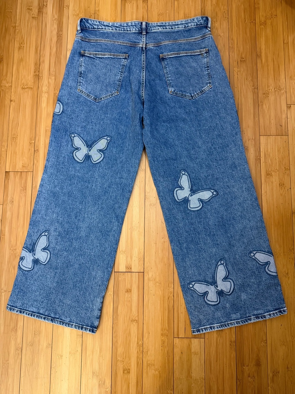 Anthropologie Pilcro Butterfly Low-Slung Wide-Leg Jeans Size 33 - Picture 5 of 14